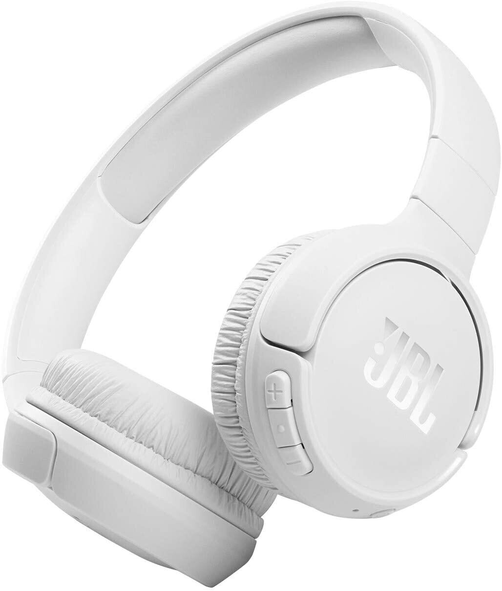 JBL Tune 510BT: Wireless On-Ear Headphones with Purebass Sound - White