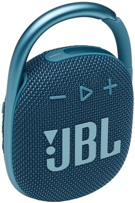 JBL Clip 4: Portable Speaker with Bluetooth, Built-in Battery, Waterproof and Dustproof Feature - Blue