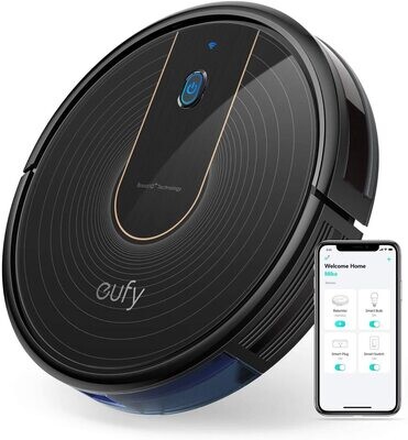 eufy by Anker, BoostIQ RoboVac 15C, Wi-Fi, Upgraded, Super-Thin, 1300Pa Strong Suction, Quiet, Self-Charging Robotic Vacuum Cleaner, Cleans Hard Floors to Medium-Pile Carpets (Black)