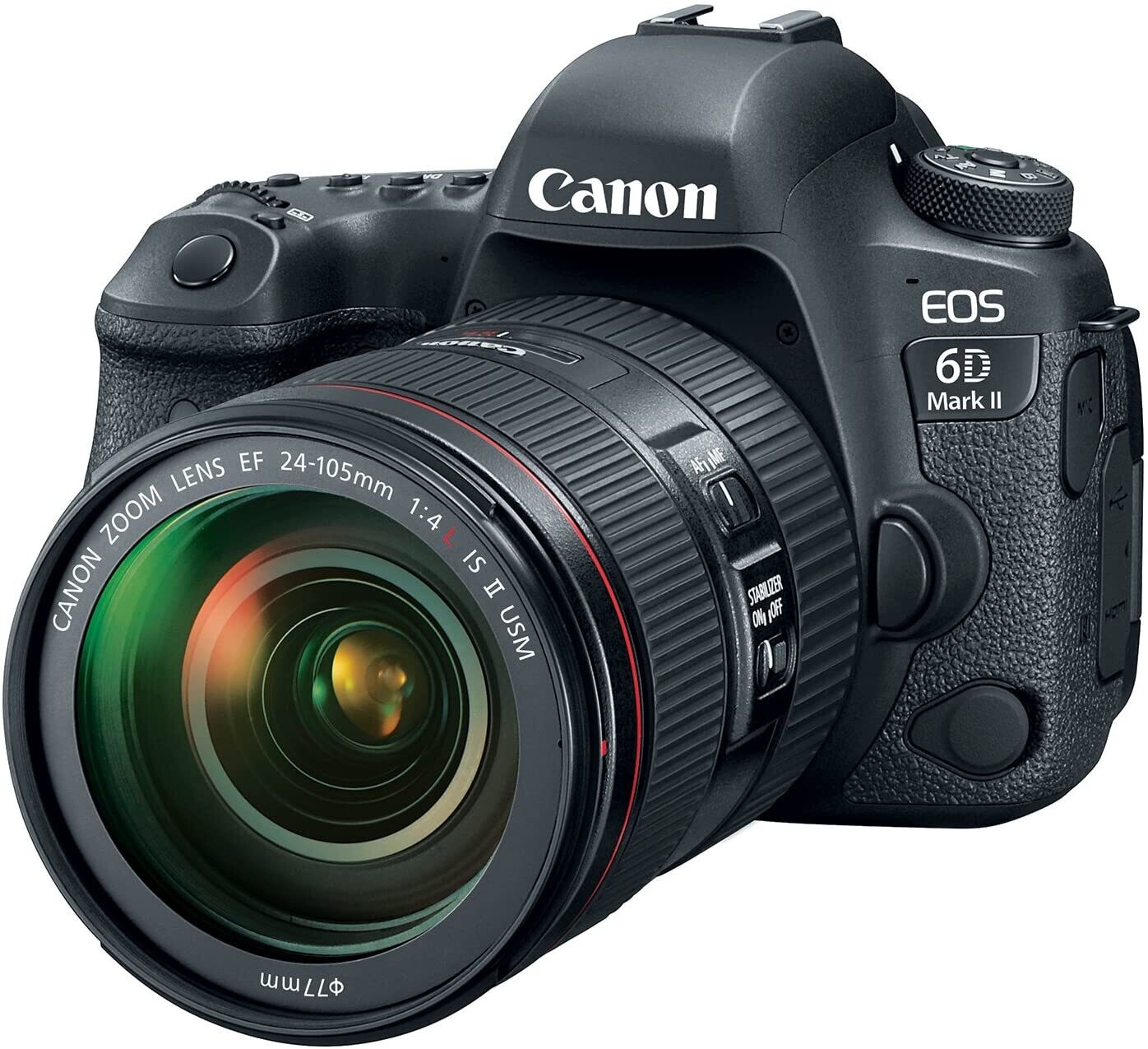 Canon EOS 6D Mark II DSLR Camera with EF 24-105mm USM Lens, WiFi Enabled