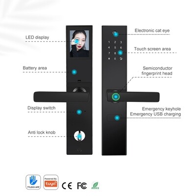 hot sale luxury fingerprint smart cylinder lock