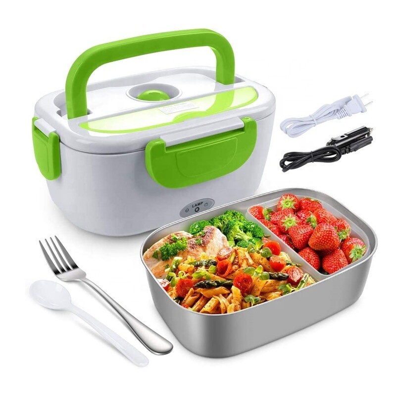 Electric Lunch Box Food Heated Plastic Stainless Steel for Car and Office Home Portable Hot Lunch Box