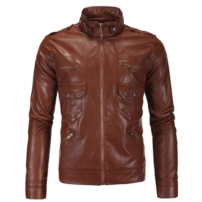 Leather jacket (brown)
