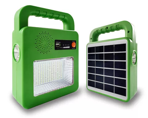 multi-functional portable solar flashlight waterproof lamp  green