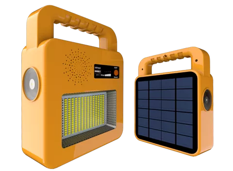 Multi-functional portable Solar flashlight waterproof lamp orange