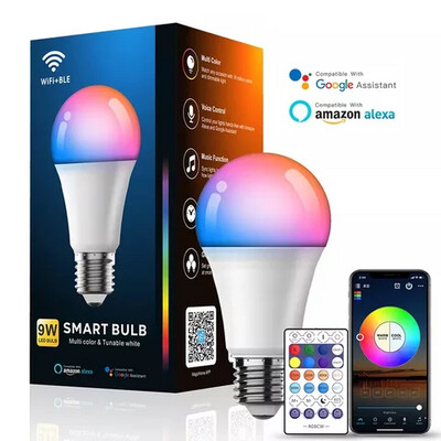 Amazon popular alexa and google wifi led bulb 9W  10W RGB Smart LED light bulbs(S)