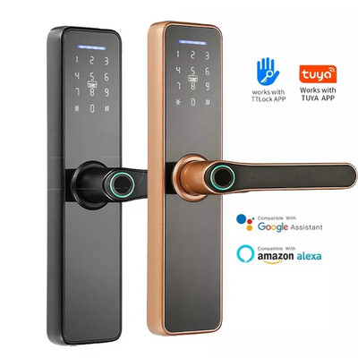 Tuya/TT Smart Lock Door Security Intelligent Fingerprint Lock can work alexa and google home