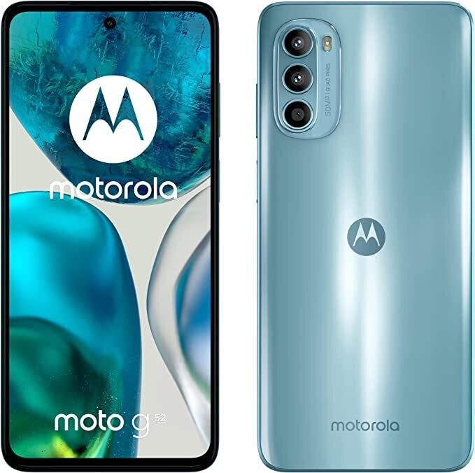 Motorola G52, 128GB ROM, 6GB RAM, Glacier Blue