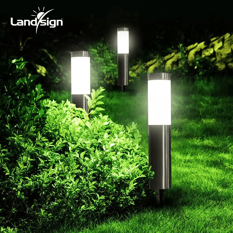Solar path light 3 LED outdoor garden waterproof landscape light suitable for lawn, courtyard, walkway, deck, driveway