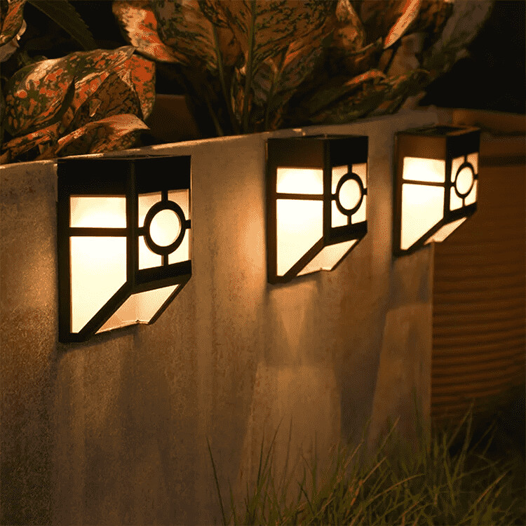 Outdoor Night Lights Flood Solar Garden Wall LED Fence Post light