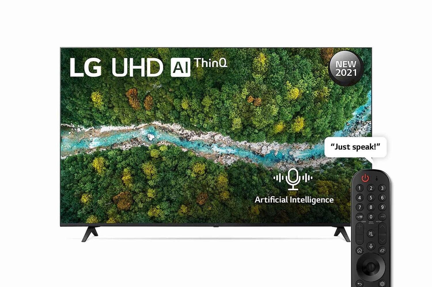 LG UHD 4K | 55 Inch | UP77 Series| 4k Ultra HD | Cinema Screen Design | Active HDR | WebOS | ThinQ