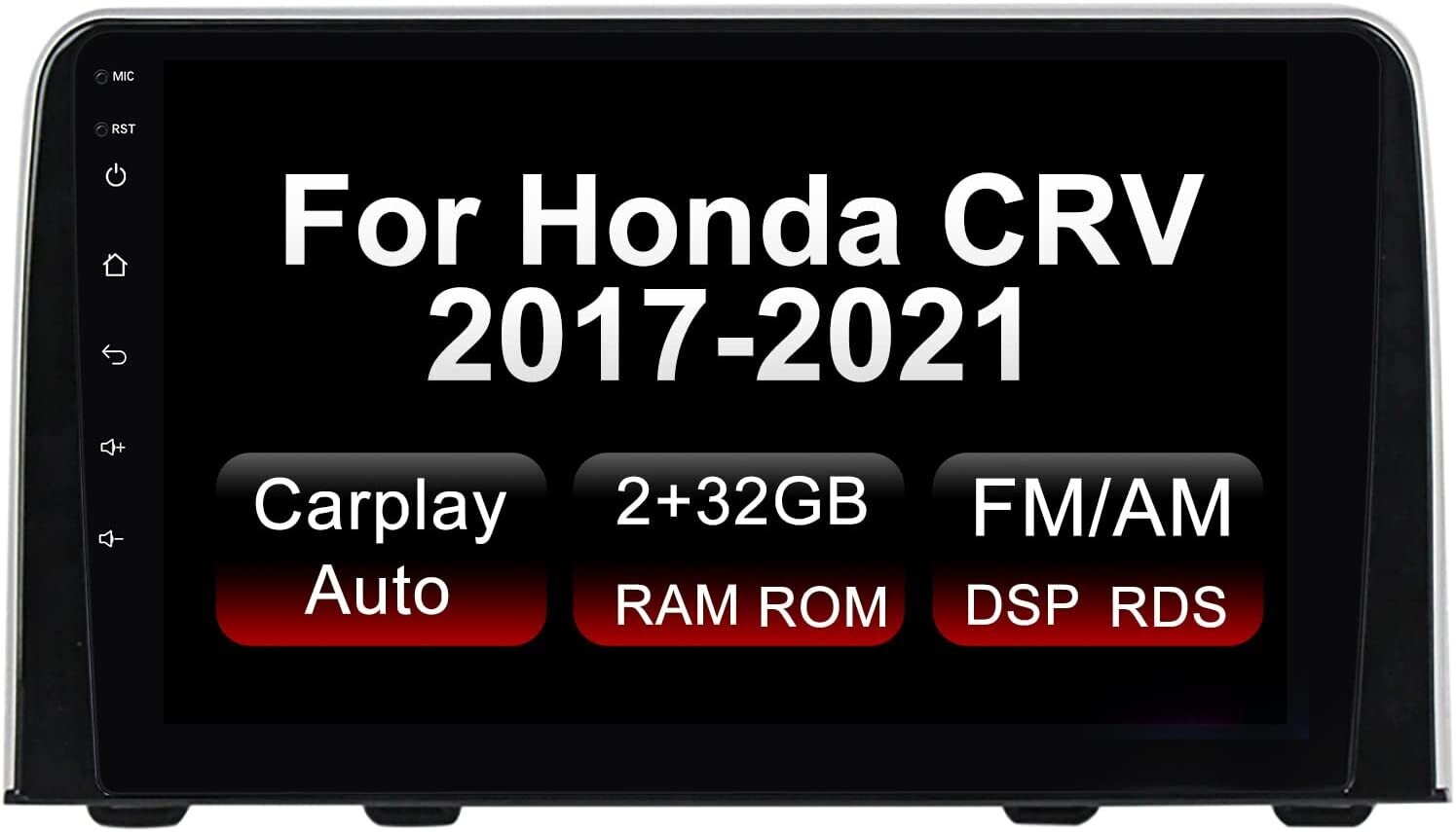 Honda CRV Android touch screen smart custom car stereo radio 10.1 inch, with bluetooth, GPS, Android auto and Apple Carplay 2gb 32gb. 2017, 2018, 2019, 2020, 2021