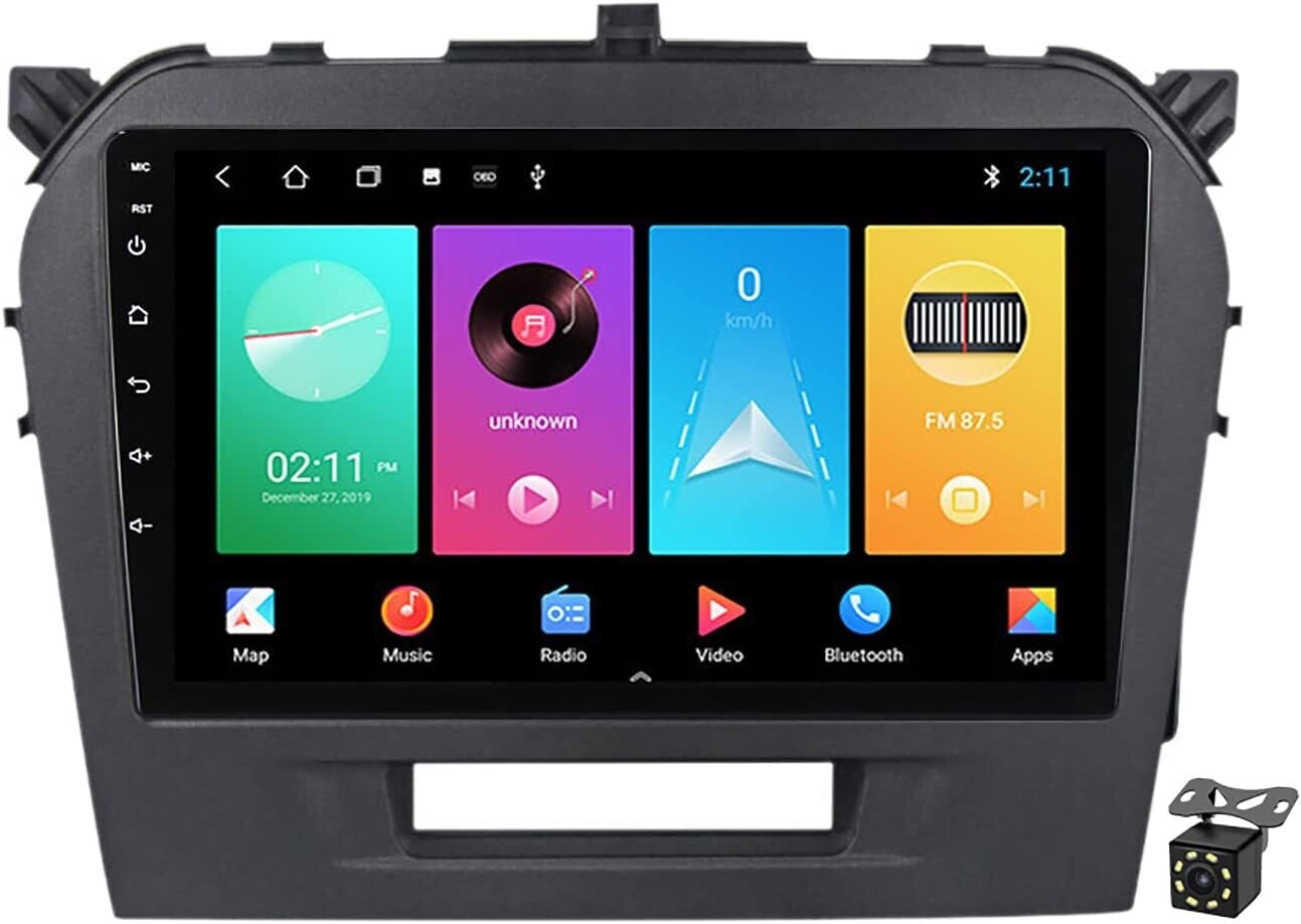 Suzuki Vitara Android touch screen smart custom car stereo radio 9 inch, with bluetooth, GPS, Android auto and Apple Carplay 2gb 32gb. 2014, 2015, 2016, 2017, 2018, 2019