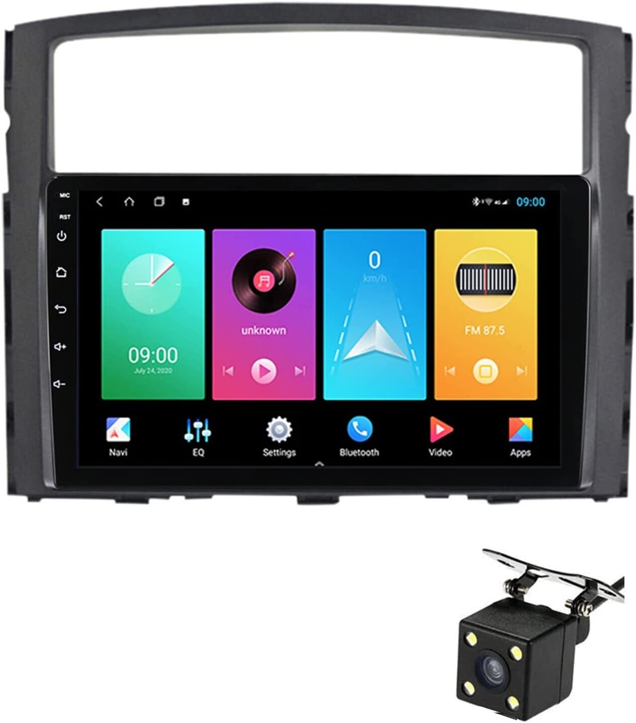 Mitsubishi Pajero Android touch screen smart custom car stereo radio 9 inch, with bluetooth, GPS, Android auto and Apple Carplay 2gb 32gb. 2006, 2007, 2008, 2009, 2010, 2011, 2012, 2013, 2014