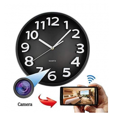 Wall Clock with 1080P Smart Wireless Wi-Fi Camera TF Card Recording With Audio Black White - 3d Model
