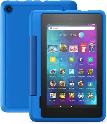 Fire 7 Kids Pro tablet, 7" display, ages 6+, 16 GB, Sky Blue