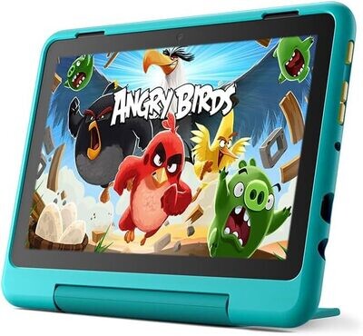 Amazon Fire HD 8 Kids Pro tablet- 2022, ages 6-12 | 8" HD screen, slim case for older kids, ad-free content, parental controls, 13-hr battery, 32 GB, Hello Teal