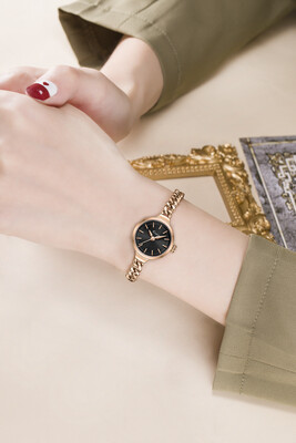 KIMIO Thin Black Gold Valentines Gift Watch-K6510S-XZ1RRH