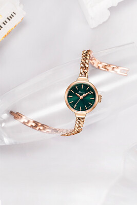 KIMIO Thin Green Gold Valentines Gift Watch-K6510S-XZ1RRQ