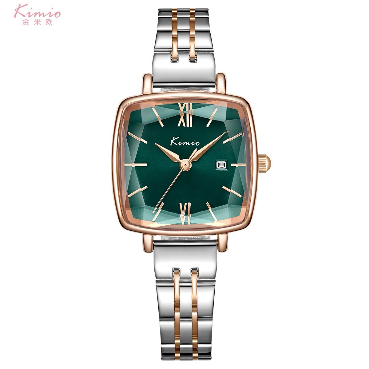 Valentines Gift Quartz Silver Green Luxury Design Watch -K6490S-XZ1RIQ