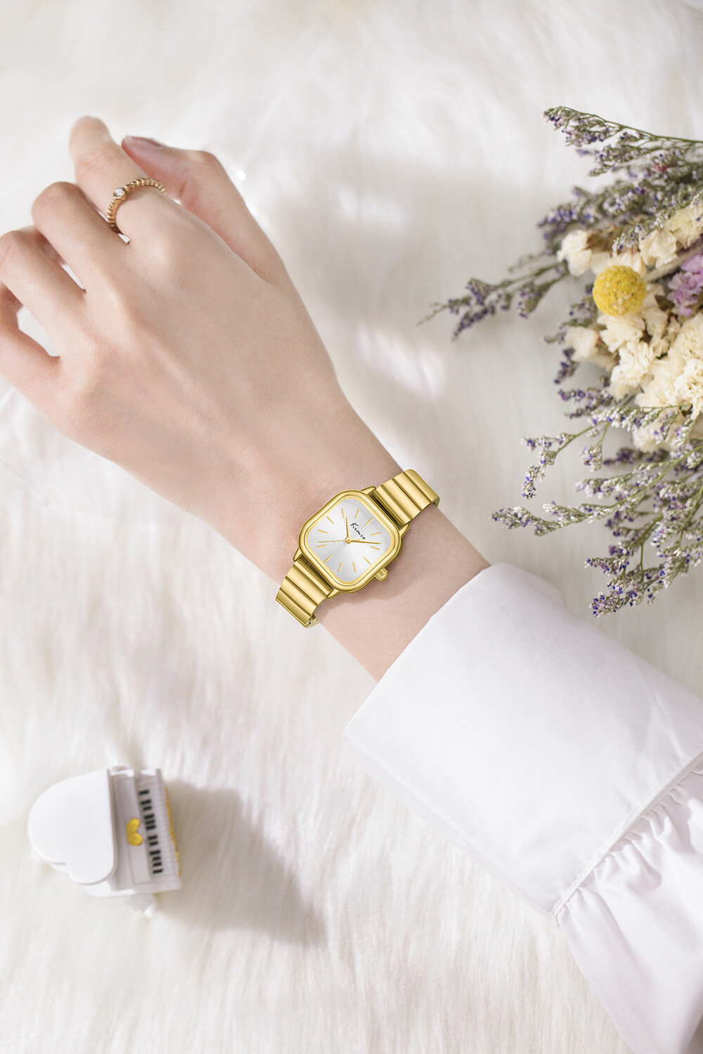 Gold Bracelet Square Gift watch-XZ1GGW