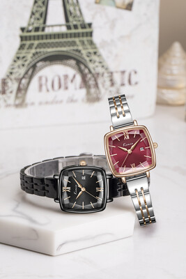 Valentines Gift Quartz Red Silver Luxury Design Watch K6490S-XZ1RIE