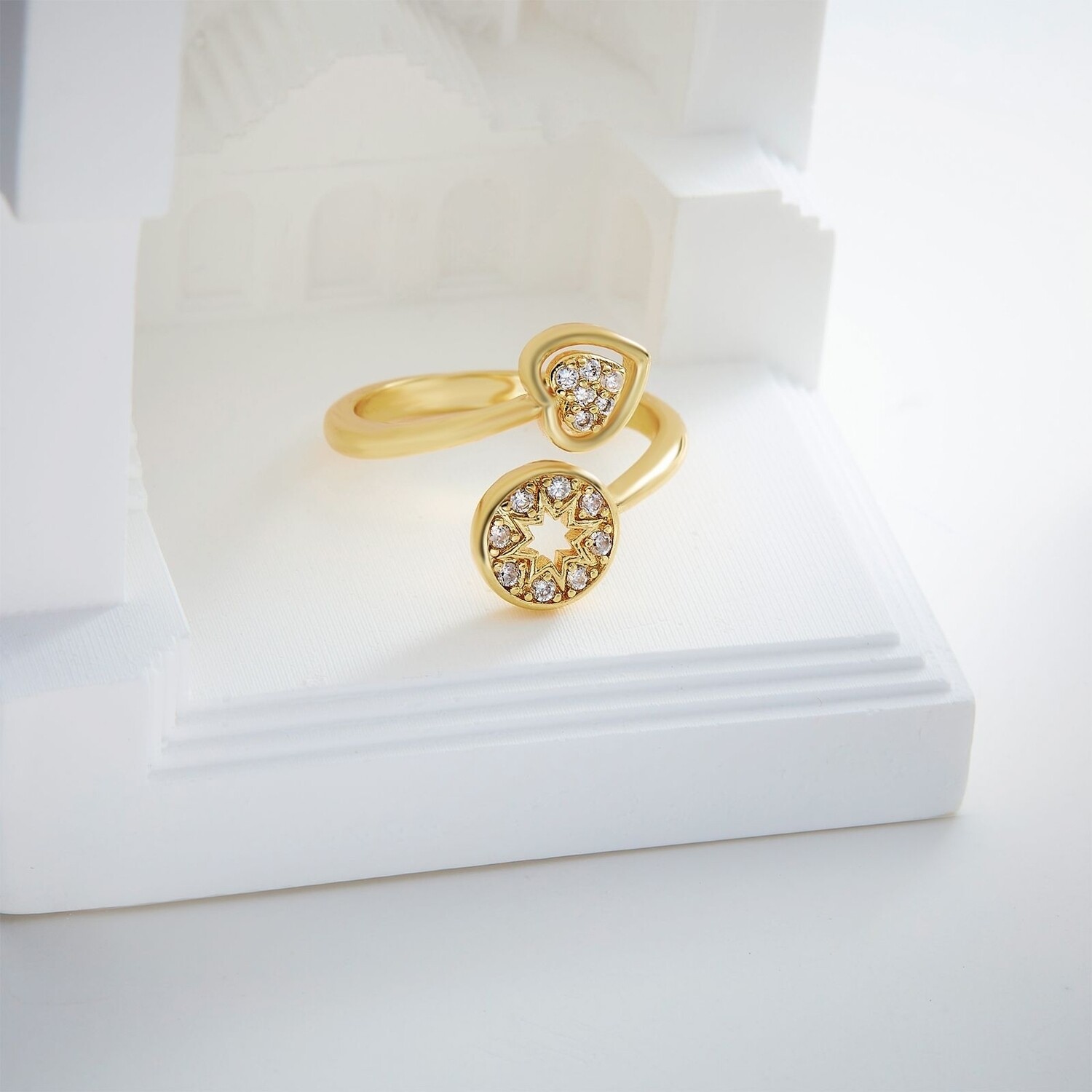 New fashion 18k gold plated valentine ring gifts