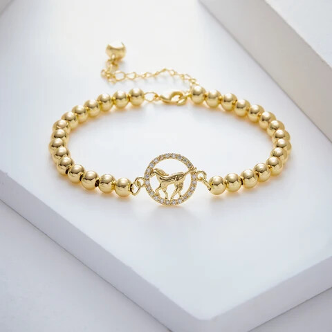 Gold Plated zirconia gold filled anti tarnish bracelet