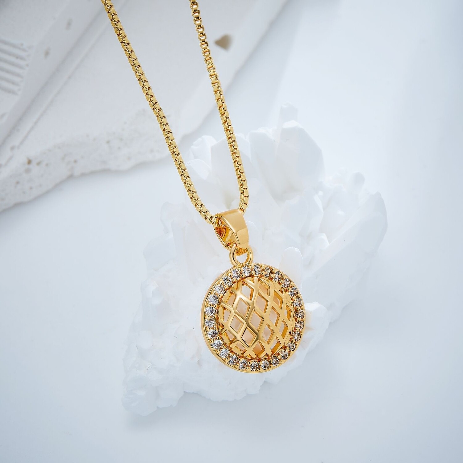 Women rose gold pendant fashion jewellery zircon jewellery