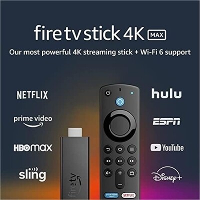 All-new Amazon Fire TV Stick 4K Max streaming device, supports Wi-Fi 6, free & live TV without cable or satellite