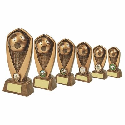 Resin Football Ball & Net Award (Available in 6 Sizes)
