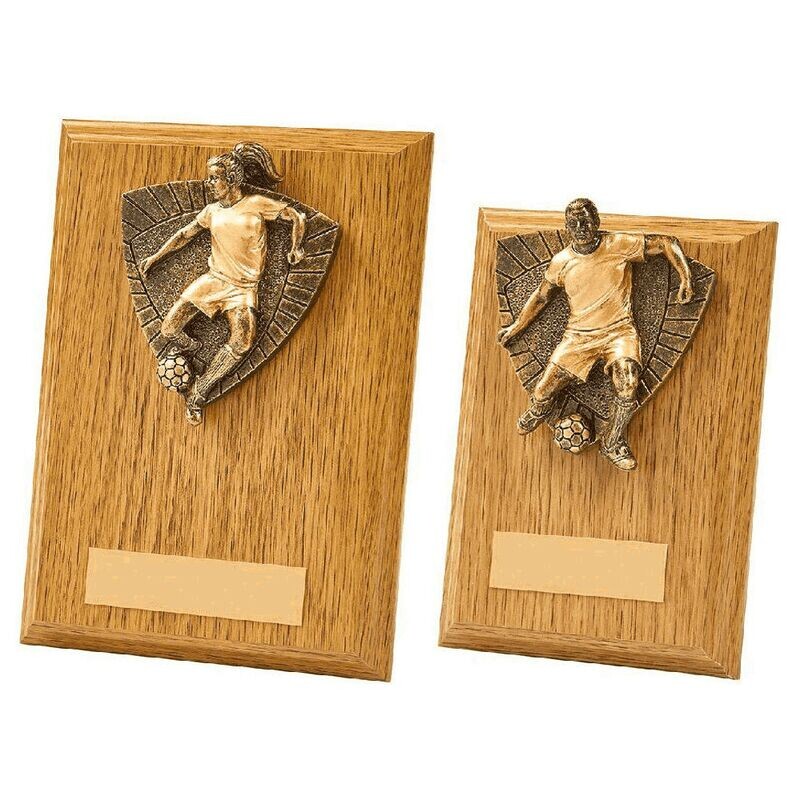 Female Football Player Shield