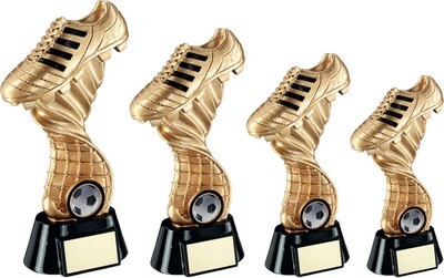 Premium Bright Gold Finish Resin Football Award (Available in 4 Sizes)