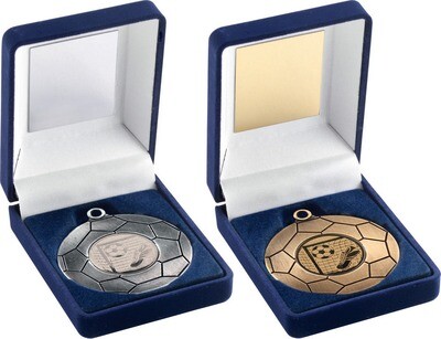 50mm Football Medal In Box (2 Colours)