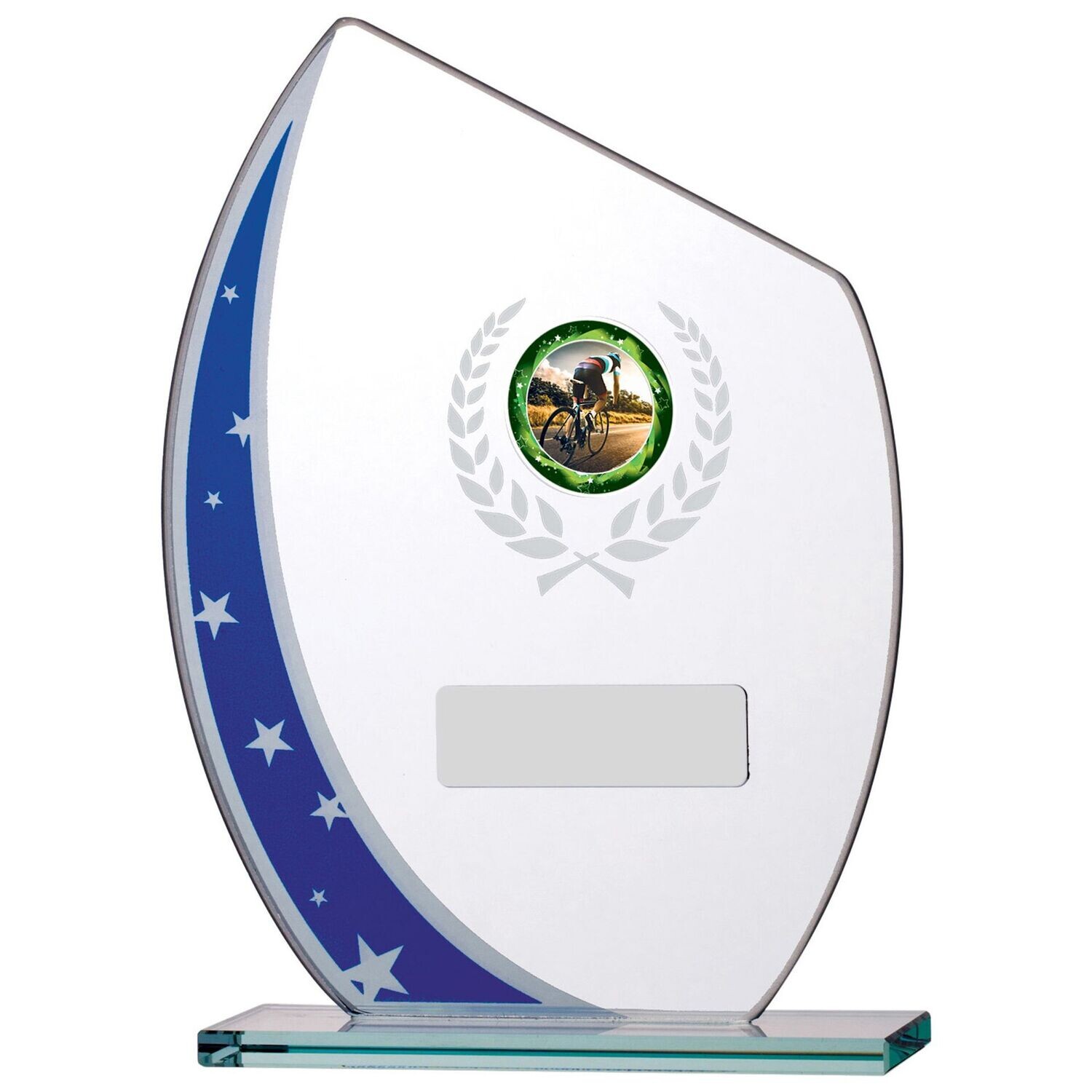 Multisport Glass Award Blue (In 3 Sizes)