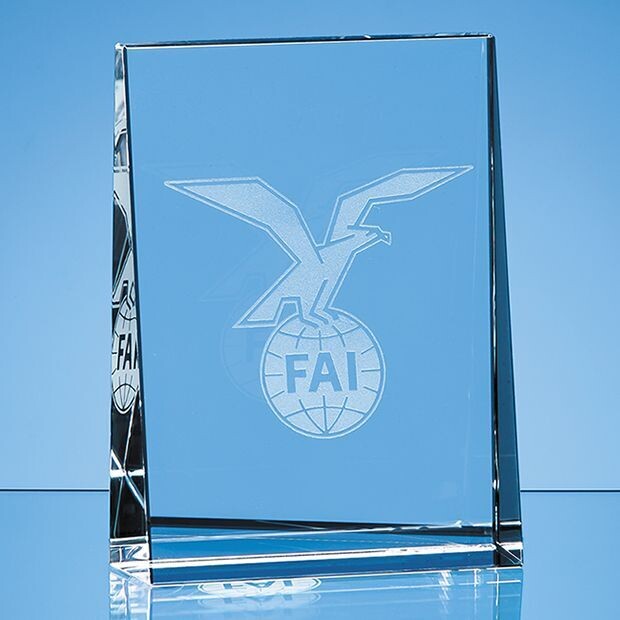 8cm Vertical Wedge Paperweight