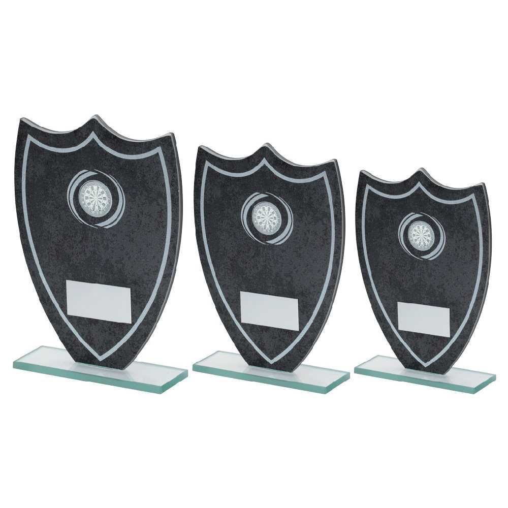 Black Glass Dart Award (Available in 3 Sizes)
