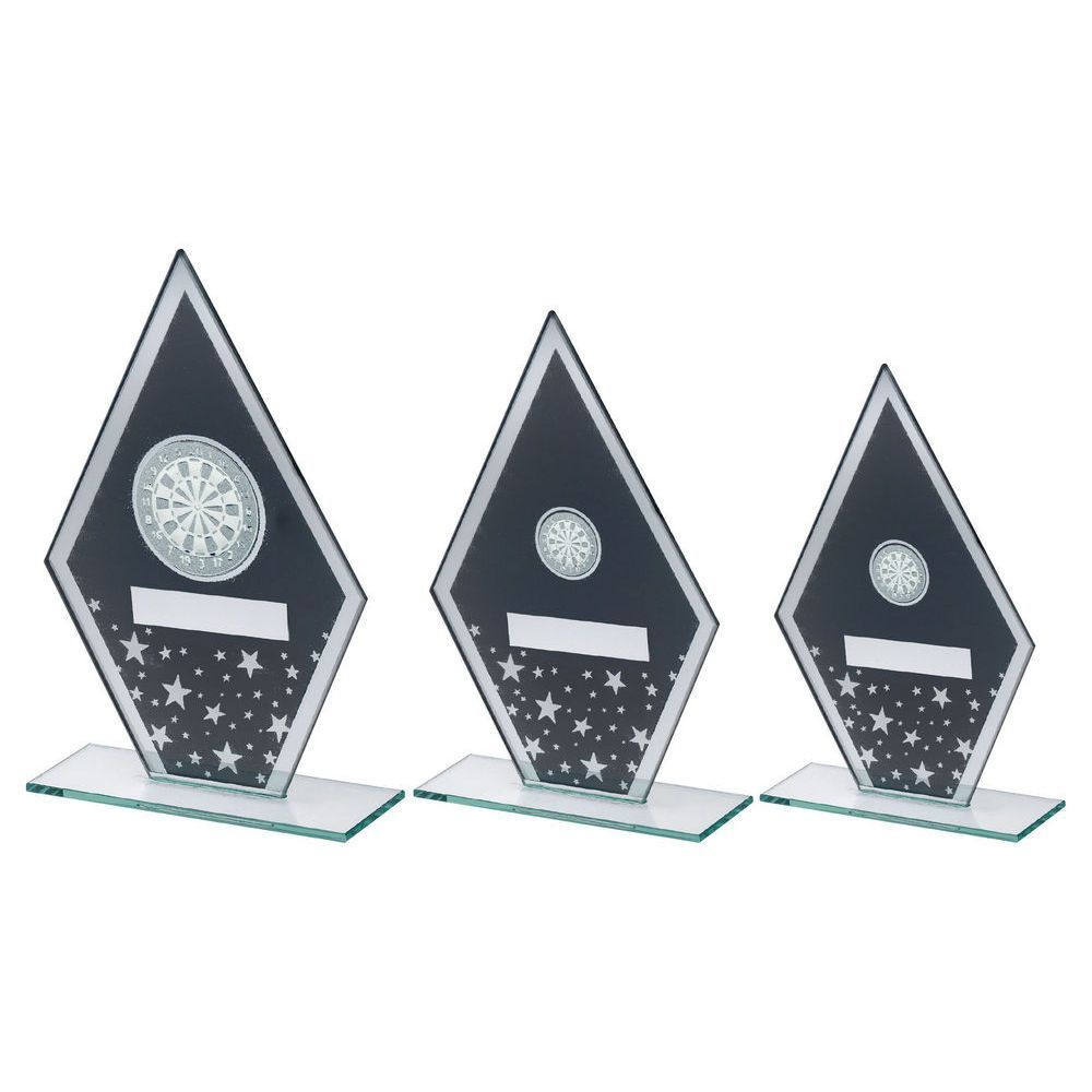 Black Glass Dart Award (Available In 3 Sizes)