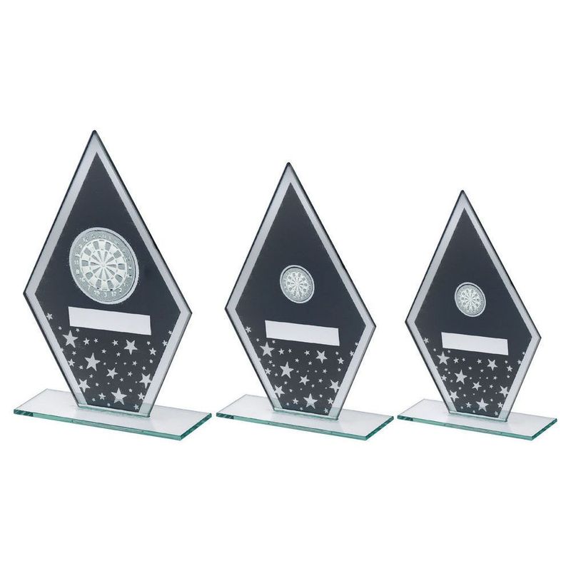 Black Glass Dart Award (Available In 3 Sizes) Black Glass Dart Award (Available In 3 Sizes)