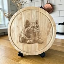 30cm Decorative Bread Board (Lying Cat) 30cm Decorative Bread Board (Lying Cat)