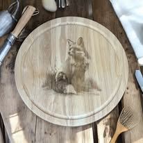 30cm Decorative Bread Board (Fox) 30cm Decorative Bread Board (Fox)