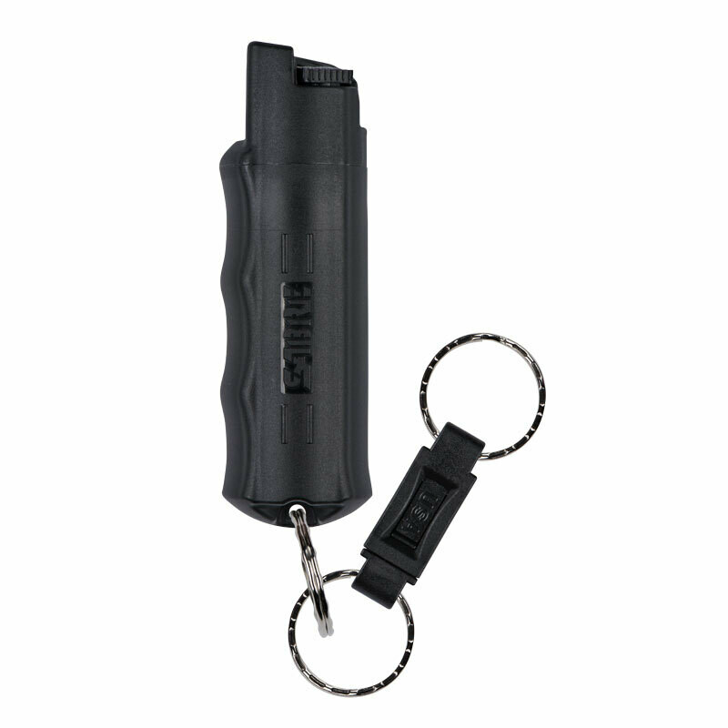 SABRE RED Pepper Spray Keychain with Quick Release Key Ring