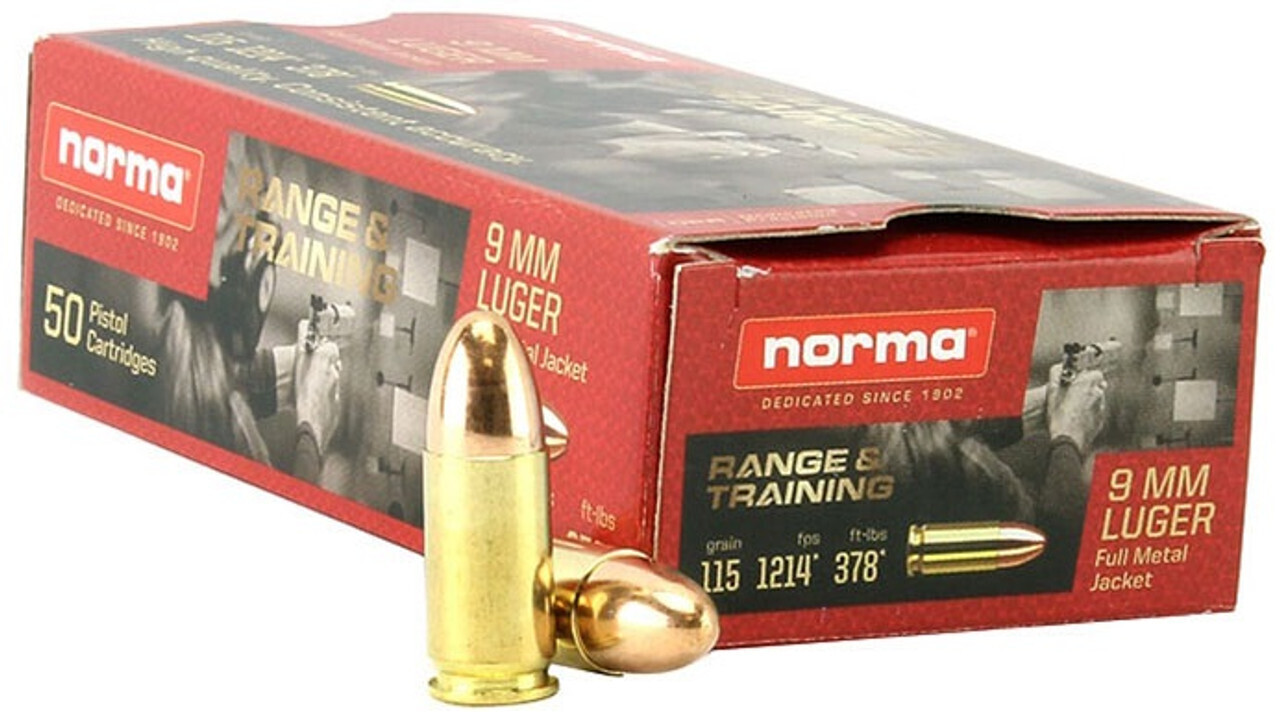9mm - Norma 115gr FMJ