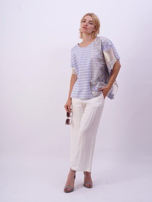 Streifenshirt mit Brokat Streifenshirt mit Brokat