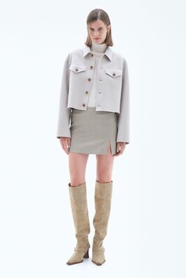 Short wool cashmere jacket