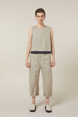 Top reversibel beige/dunkelblau