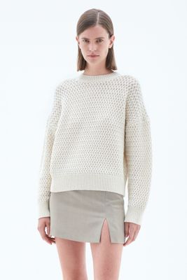 Pullover zig zag ivory