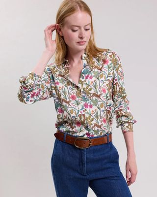 Bluse Coraz Tigerprint écru