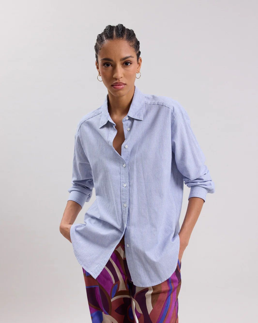 Bluse Cinema blau gestreift