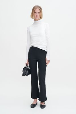Flared Jersey Trousers black